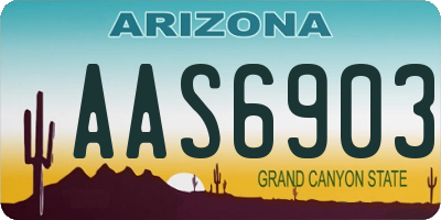 AZ license plate AAS6903