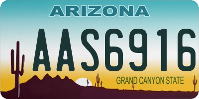 AZ license plate AAS6916
