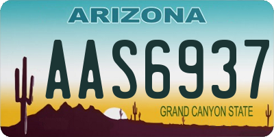 AZ license plate AAS6937