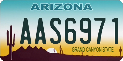 AZ license plate AAS6971