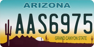 AZ license plate AAS6975