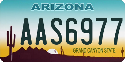 AZ license plate AAS6977
