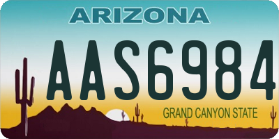 AZ license plate AAS6984