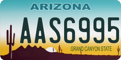 AZ license plate AAS6995