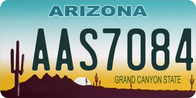 AZ license plate AAS7084
