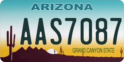 AZ license plate AAS7087