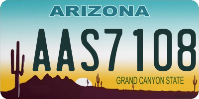 AZ license plate AAS7108