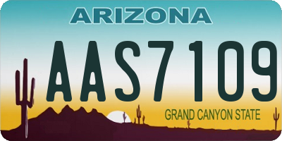 AZ license plate AAS7109