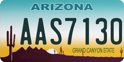 AZ license plate AAS7130