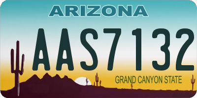 AZ license plate AAS7132