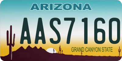 AZ license plate AAS7160