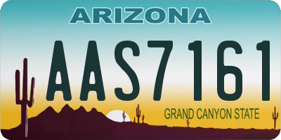 AZ license plate AAS7161