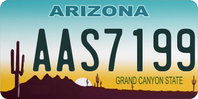 AZ license plate AAS7199