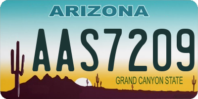 AZ license plate AAS7209