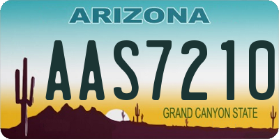 AZ license plate AAS7210