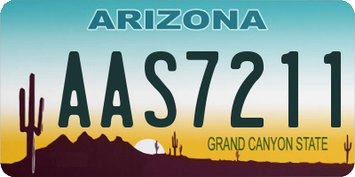 AZ license plate AAS7211