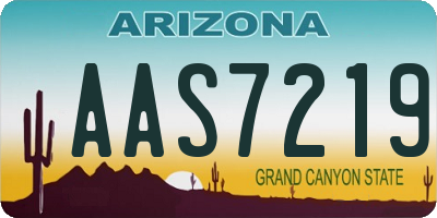 AZ license plate AAS7219