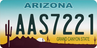 AZ license plate AAS7221