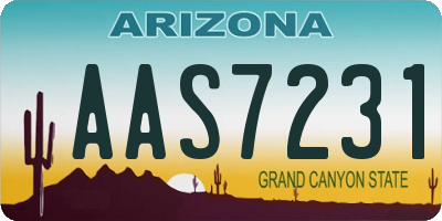 AZ license plate AAS7231