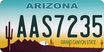 AZ license plate AAS7235