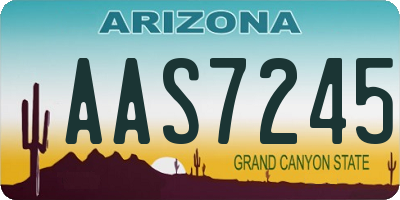 AZ license plate AAS7245