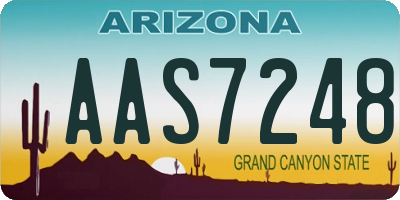 AZ license plate AAS7248