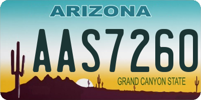 AZ license plate AAS7260