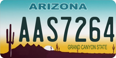 AZ license plate AAS7264