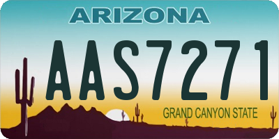 AZ license plate AAS7271