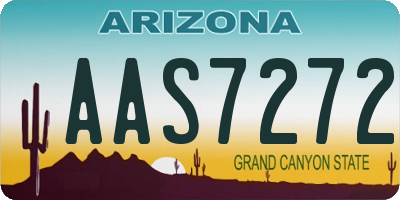 AZ license plate AAS7272