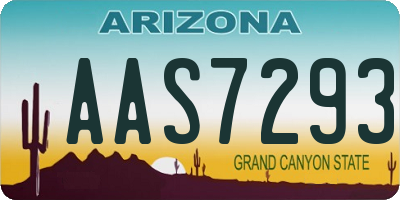 AZ license plate AAS7293