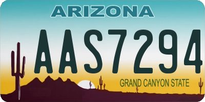 AZ license plate AAS7294