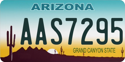 AZ license plate AAS7295