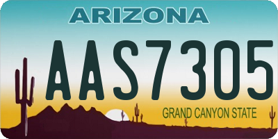 AZ license plate AAS7305