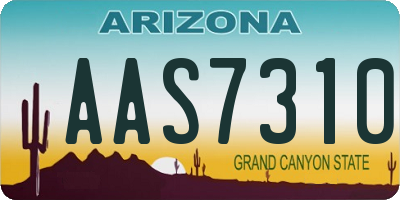 AZ license plate AAS7310