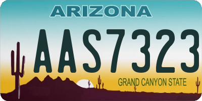 AZ license plate AAS7323