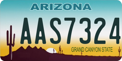 AZ license plate AAS7324