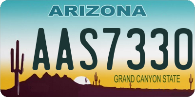 AZ license plate AAS7330