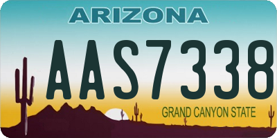 AZ license plate AAS7338