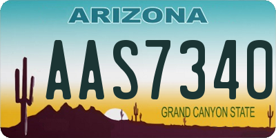 AZ license plate AAS7340