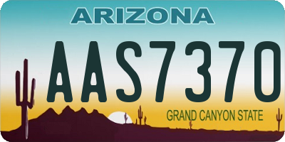 AZ license plate AAS7370