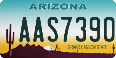AZ license plate AAS7390