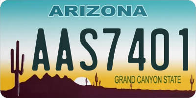 AZ license plate AAS7401