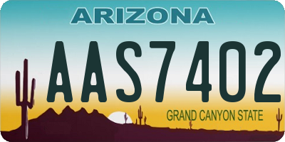 AZ license plate AAS7402