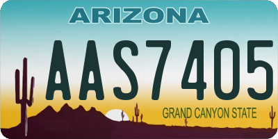 AZ license plate AAS7405