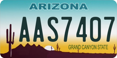 AZ license plate AAS7407