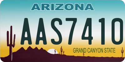 AZ license plate AAS7410