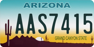 AZ license plate AAS7415