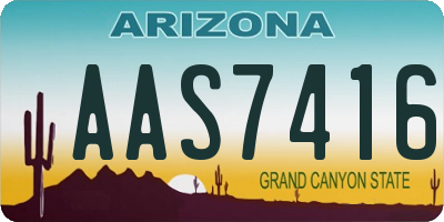 AZ license plate AAS7416