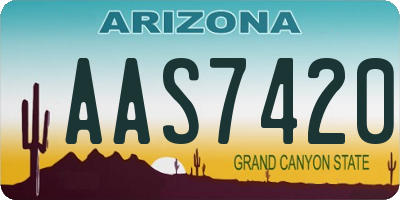 AZ license plate AAS7420